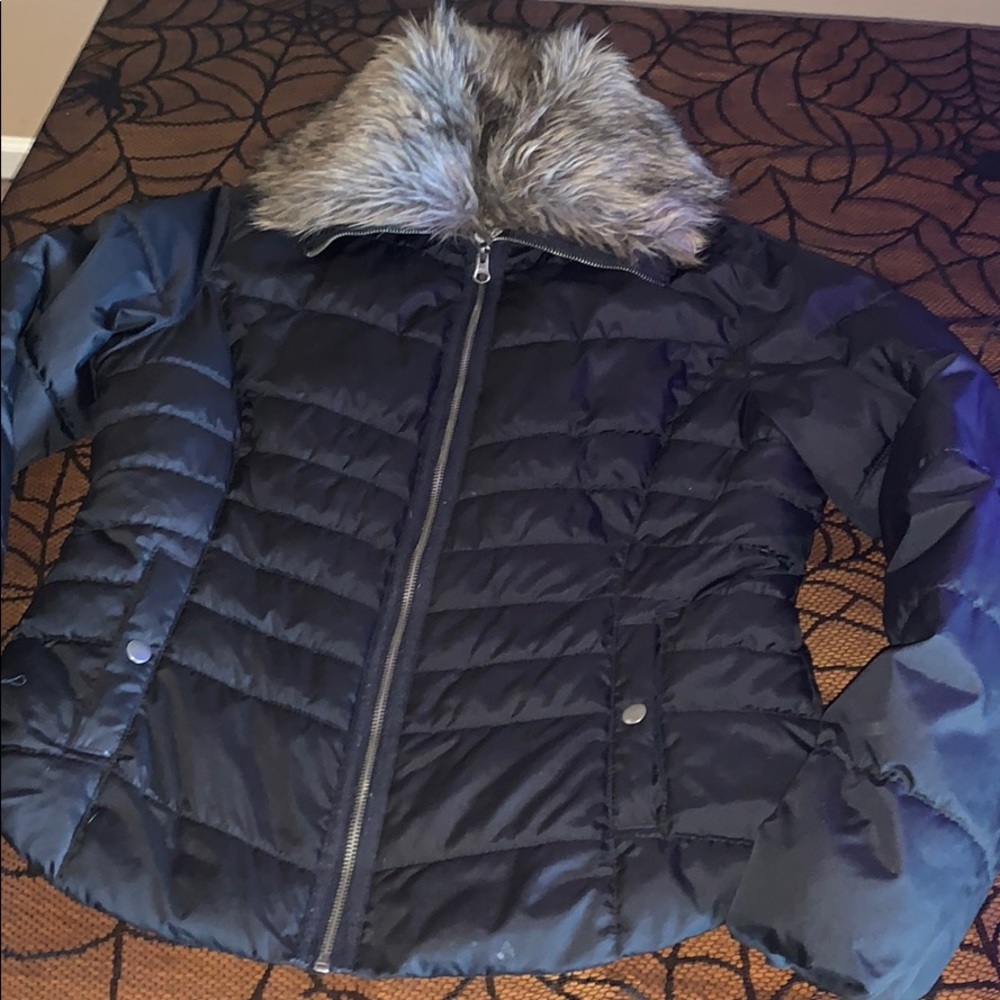 Water Slicking Faux Fur Jacket